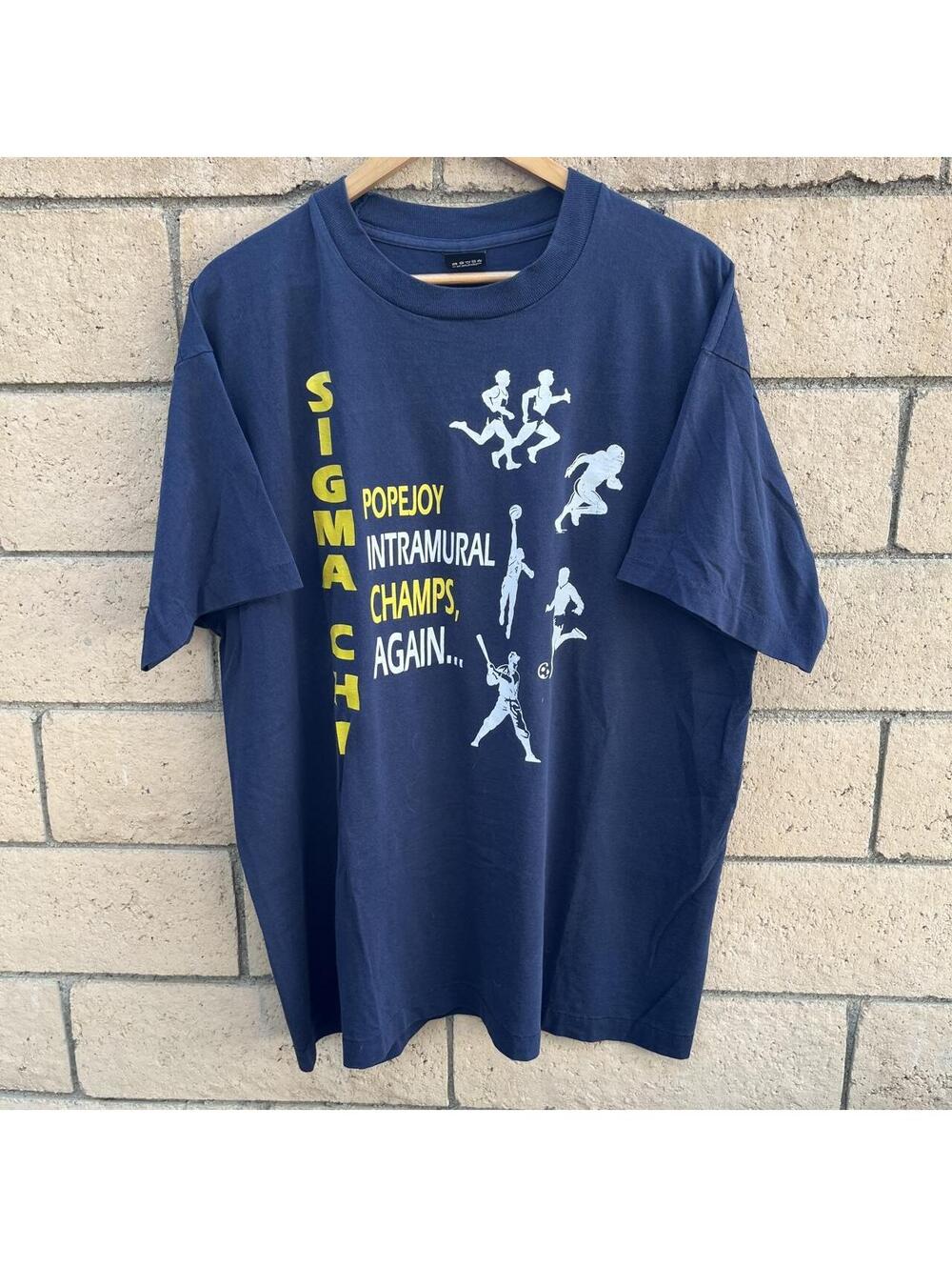Vintage 90s single stitch sigma frat shirt | size XXL